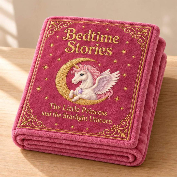 Starlight Unicorn | BlankyBook folded into a plush pink storybook with a unicorn cover
